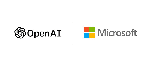 OpenAI and Microsoft logos side-by-side, representing their strategic partnership.