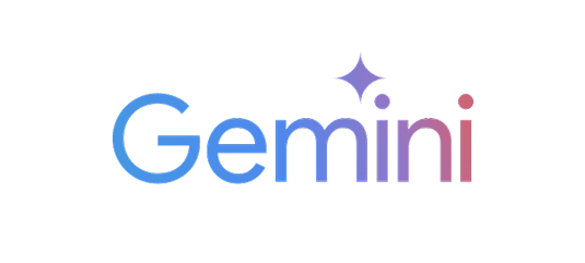 The Google Gemini logo featuring the word "Gemini" in a gradient font with a four-pointed star icon above the letter "i".