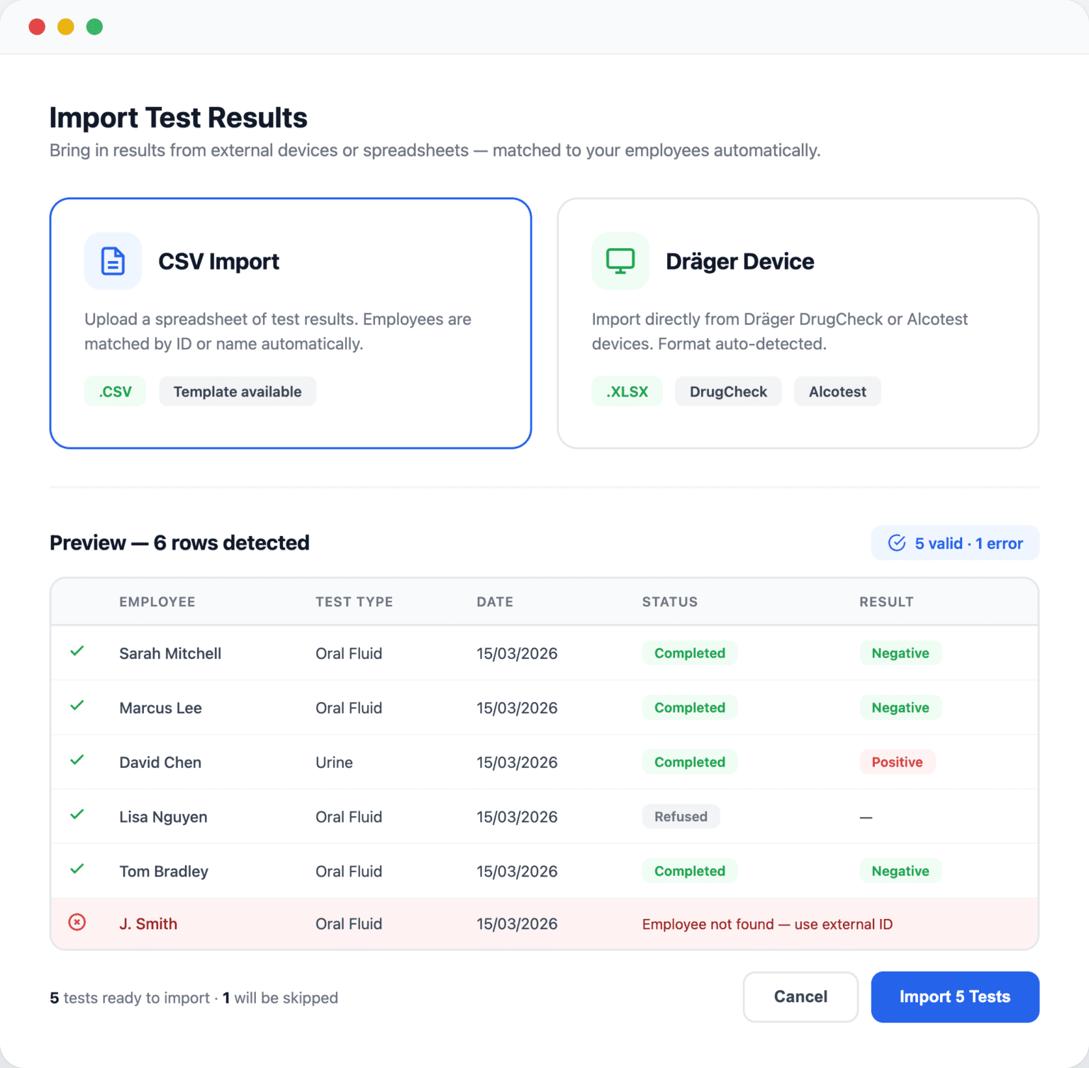 Test Logging – FairTest