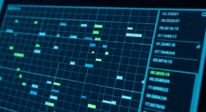 Digital screen showing a randomised employee selection algorithm with audit trail